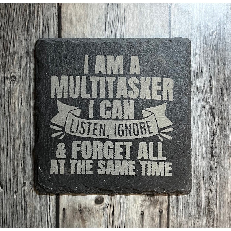 (image for) Multitasker Design, 4" Slate Coaster, set of 4