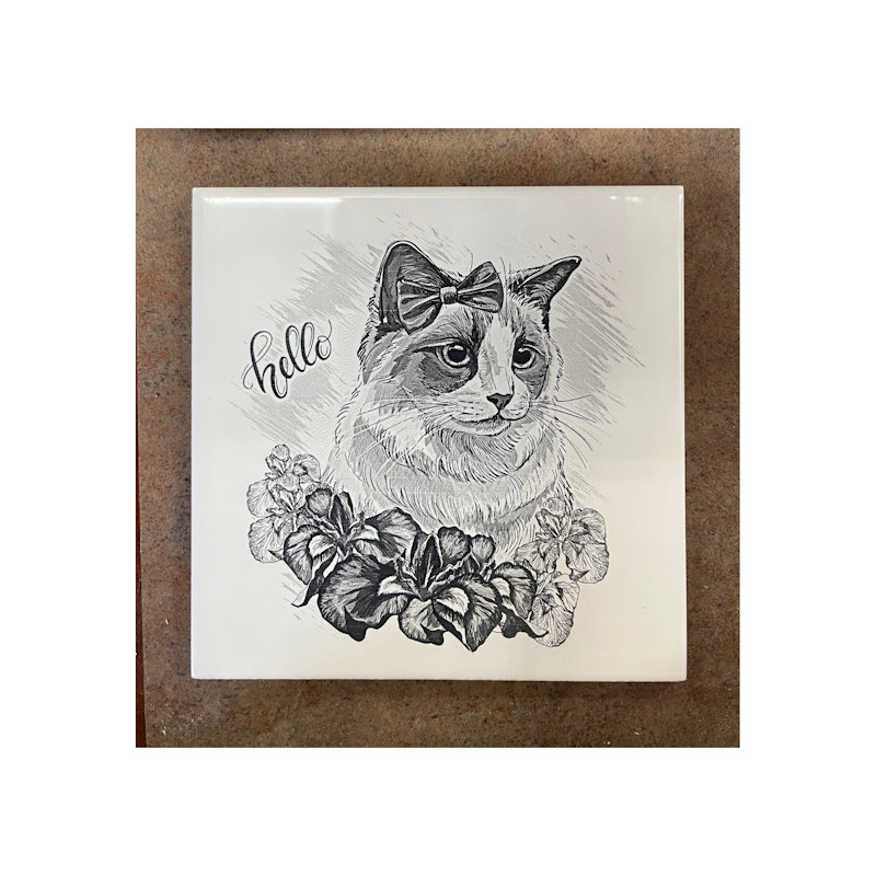 (image for) Ceramic Trivet, 6" Square with Hello Kitty