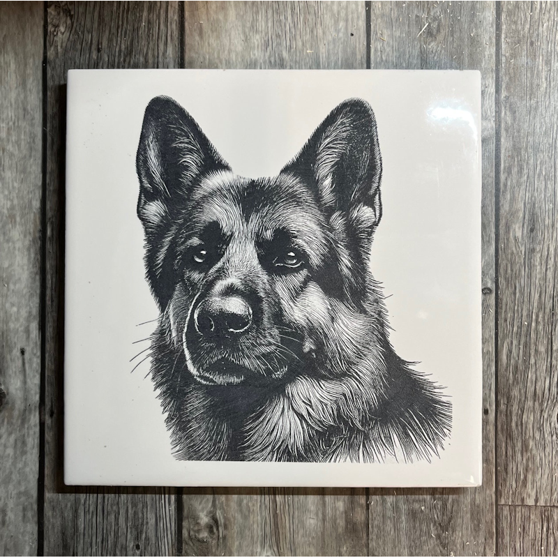 (image for) Ceramic Trivet, 6" Square with a Germain Shepard